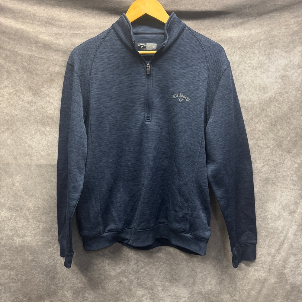 Callaway Golf Quarter Zip Long Sleeve Pullover Shirt Size Large